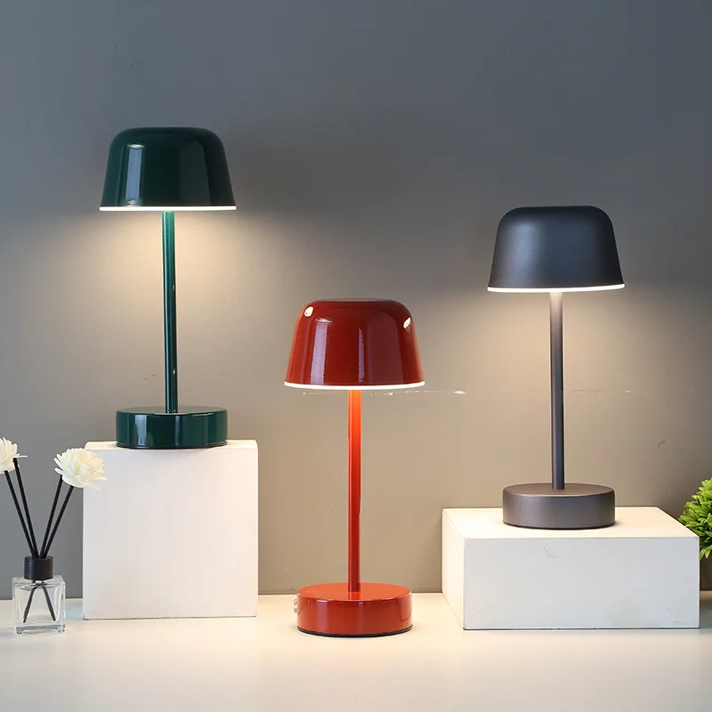Portable Rechargeable Table Lamp - Cordless Dimmable Iron Desk Lamp with 10-16 Hours Battery Life and Eye-Friendly Light 5