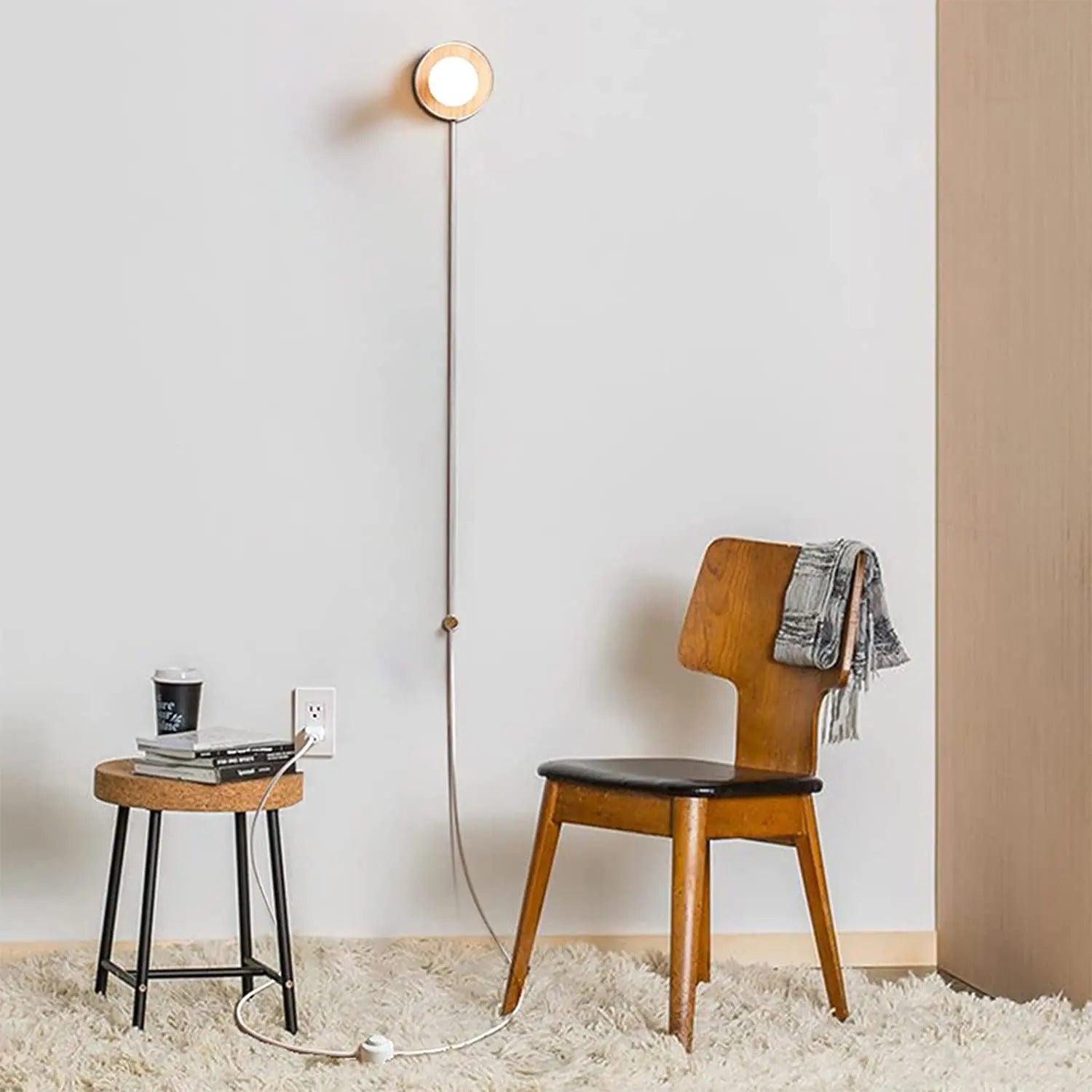 Dimmable Wall Lamp with Wooden Base and White Glass Shade – Stylish Wall Sconce Lighting for Indoor Use 2