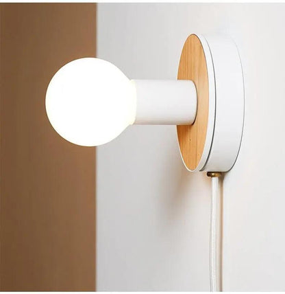 Dimmable Wall Lamp with Wooden Base and White Glass Shade – Stylish Wall Sconce Lighting for Indoor Use 3