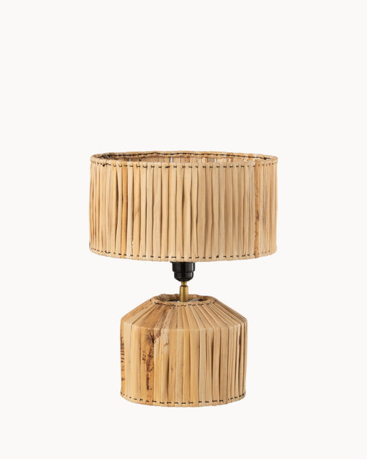 Natural Bamboo Table Lamp – 35 cm Compact Design for Bedside or Living Room Use, E27 Socket, Warm Illumination 1