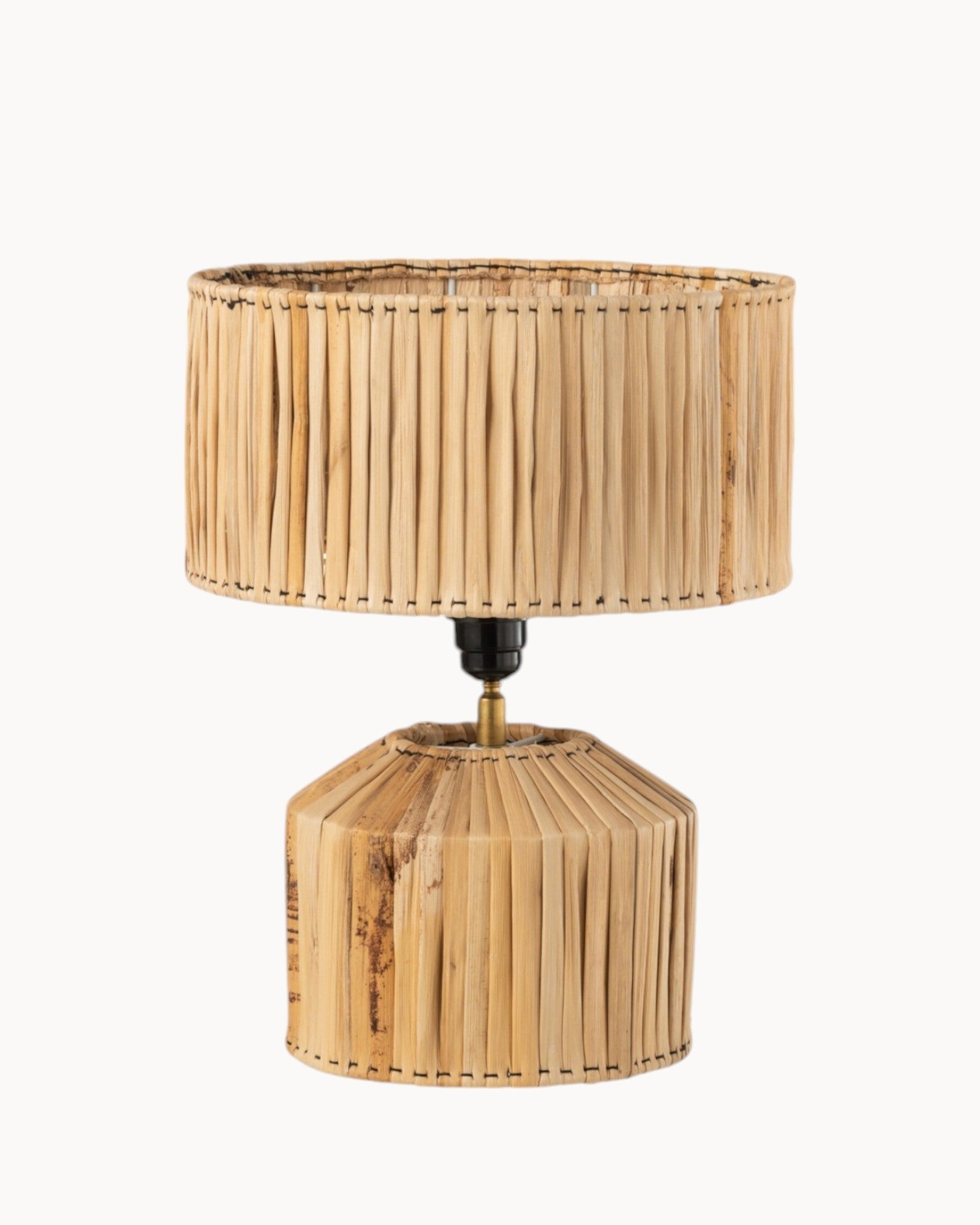 Natural Bamboo Table Lamp – 35 cm Compact Design for Bedside or Living Room Use, E27 Socket, Warm Illumination 4