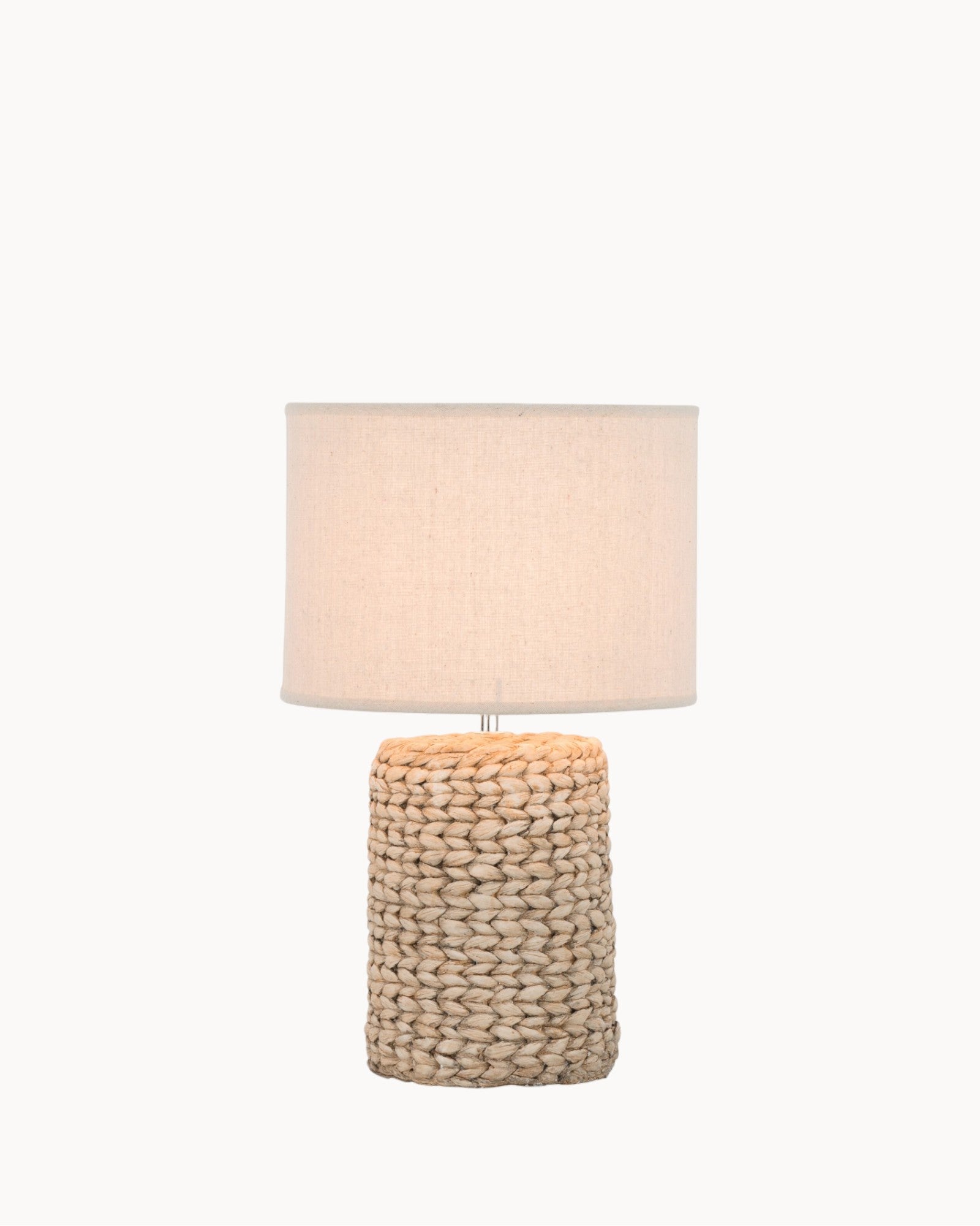 Modern Concrete Table Lamp with Natural Cotton Shade – 47 cm Height, Stylish Bedside or Desk Lamp for Bedroom Decor 4