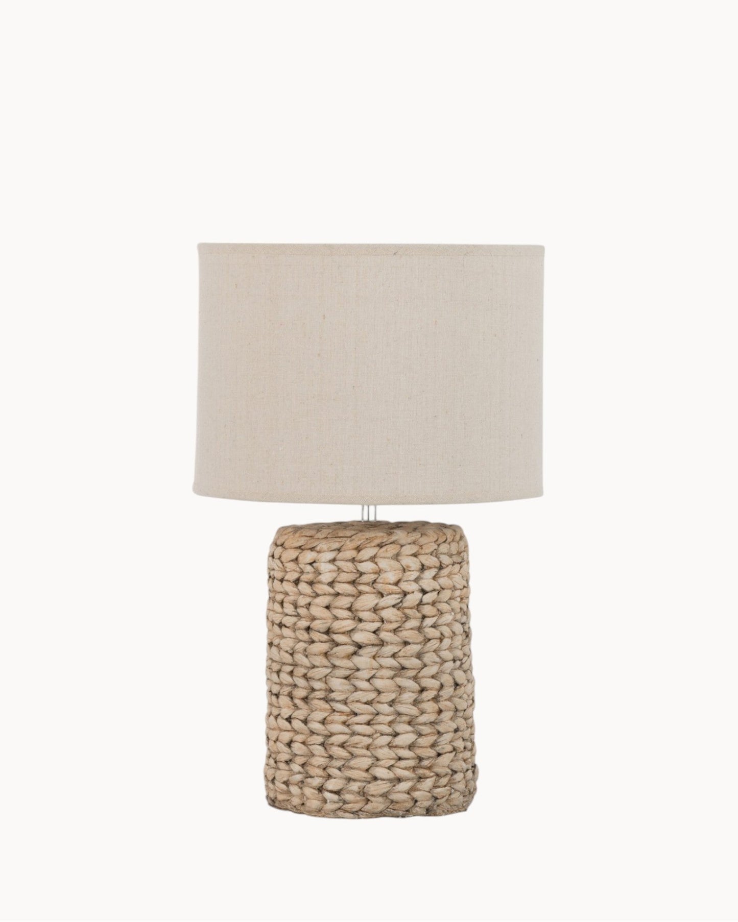 Modern Concrete Table Lamp with Natural Cotton Shade – 47 cm Height, Stylish Bedside or Desk Lamp for Bedroom Decor 3