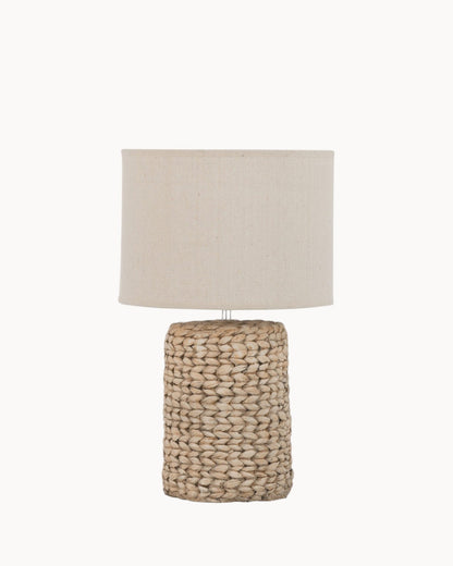 Modern Concrete Table Lamp with Natural Cotton Shade – 47 cm Height, Stylish Bedside or Desk Lamp for Bedroom Decor 3